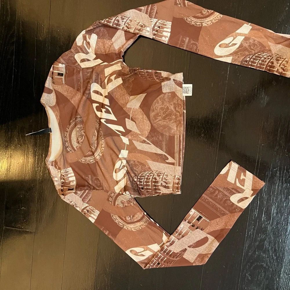 matching chocolate brown printed set - Picture 9 of 10